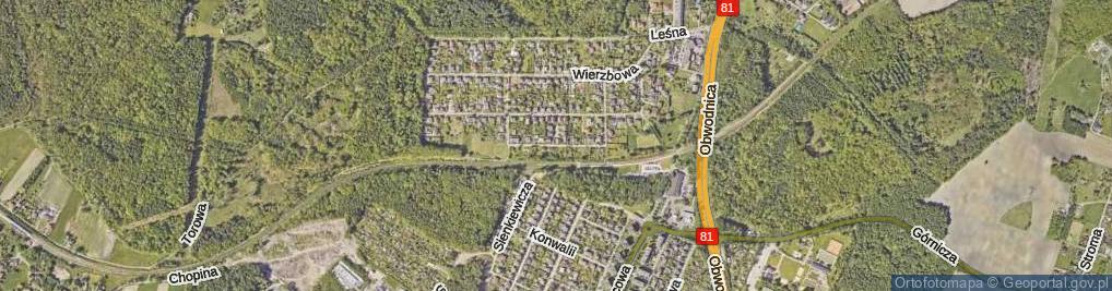 Zdjęcie satelitarne Topolowa ul.